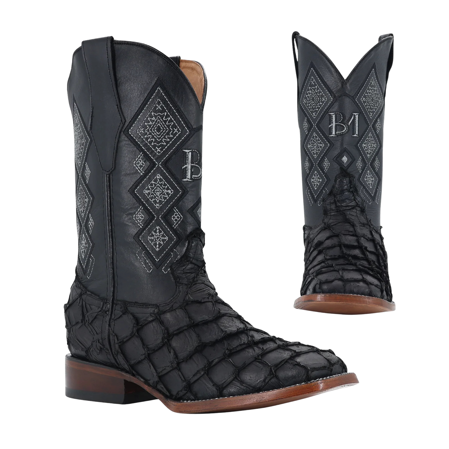 Pescado Pirarucu Nobuck Negro, Horma Bulldog