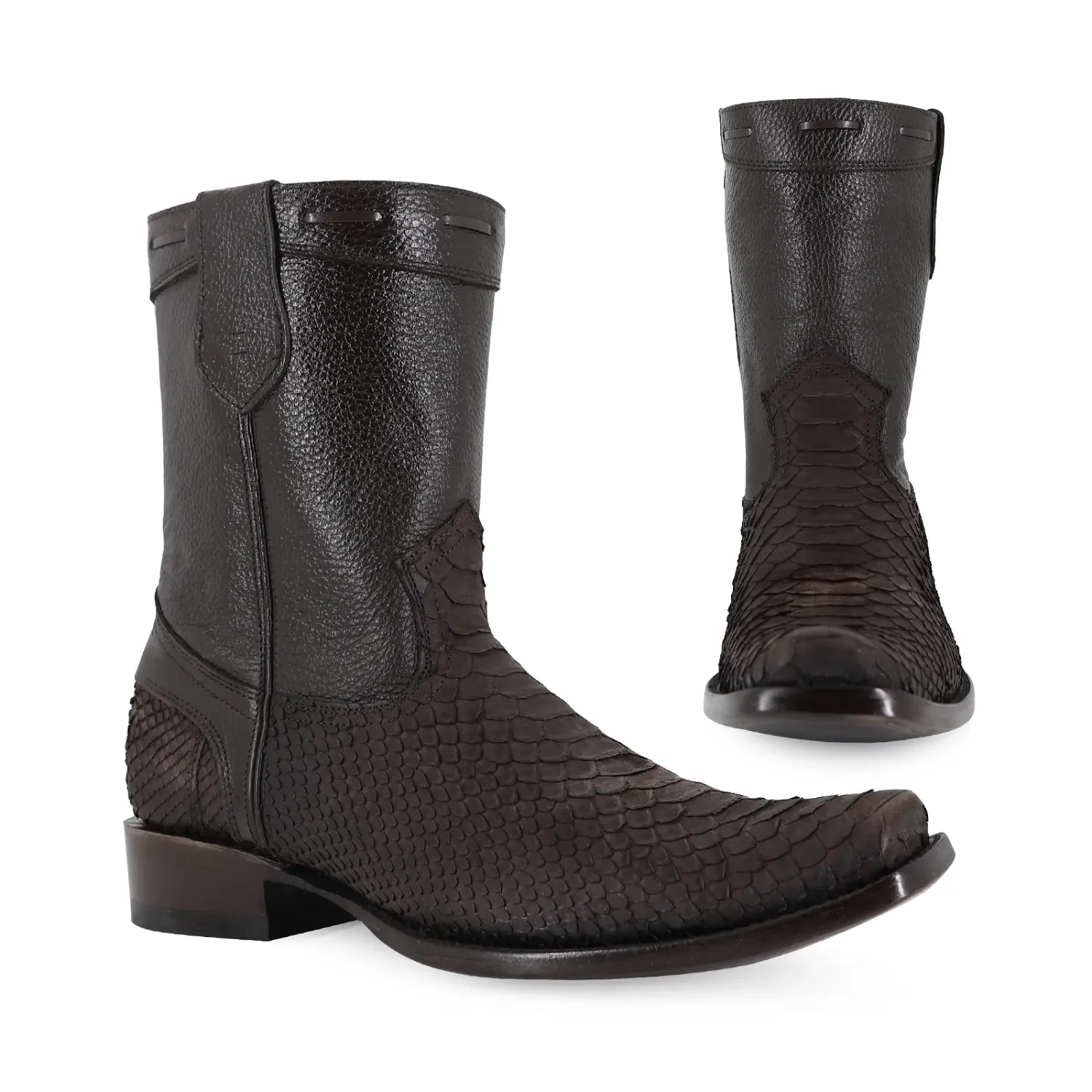 Botin Dylan Piel De Piton Nobuck Cafe