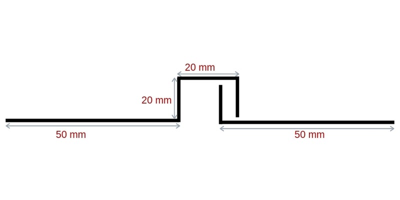 Plat de battement Anti pinces - Portes 2 vantaux - Blindage Extérieur
