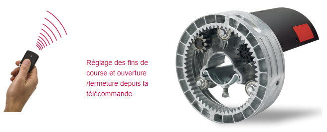 Nouveauté - Moteur Central Radio SIMU 
CENTRIS  VEOHZ 75 pour Rideaux et Grilles - Axe 60 mm