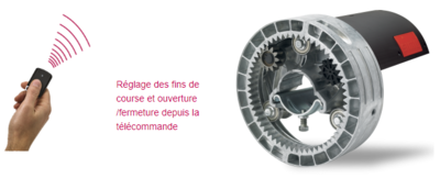 Nouveauté - Moteur Central Radio SIMU 
CENTRIS  VEOHZ 75 pour Rideaux et Grilles - Axe 60 mm