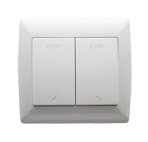 Inverseur 2 boutons à encastrer pour Rideaux  Grilles  et portes de Garages. ACPEFGS