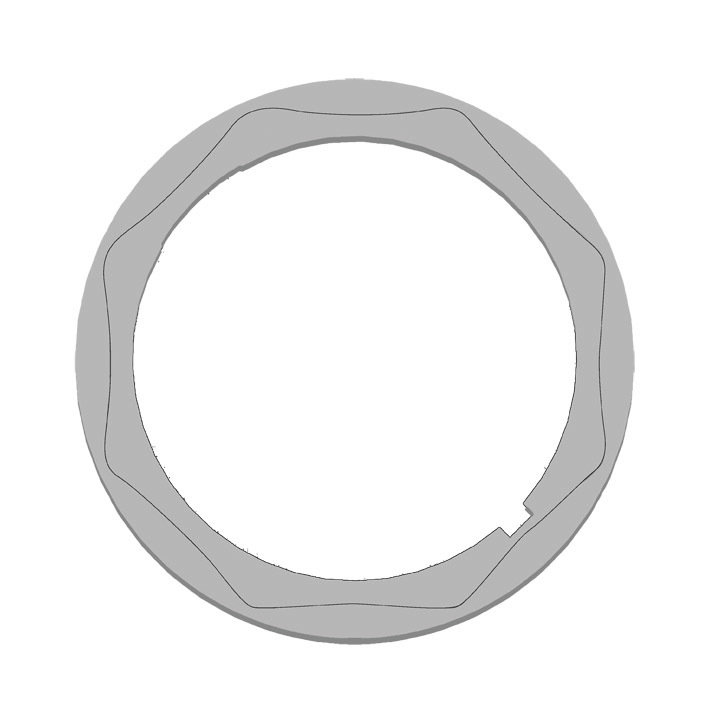 Couronne pour adaptation moteur GAPOSA tube Octo 70 mm