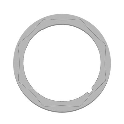 Couronne pour adaptation moteur GAPOSA tube Octo 70 mm