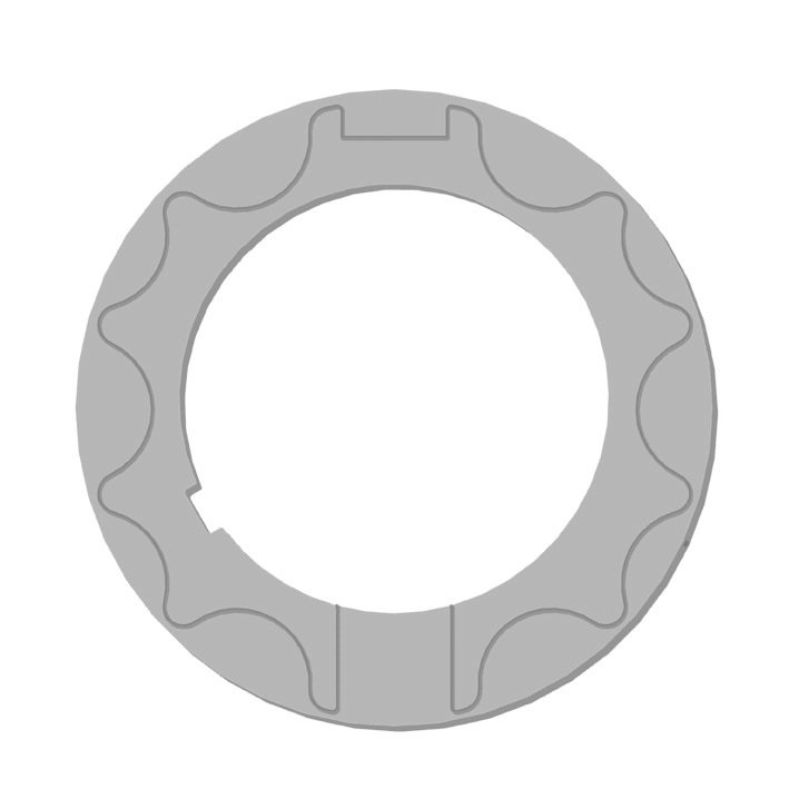Couronne pour adaptation moteur GAPOSA tube de 70 mm à goutte