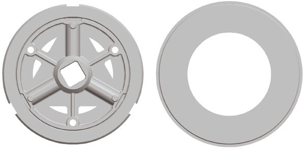 Adaptation moteur Gaposa Serie 80 pour tube rond 168*4.5 mm