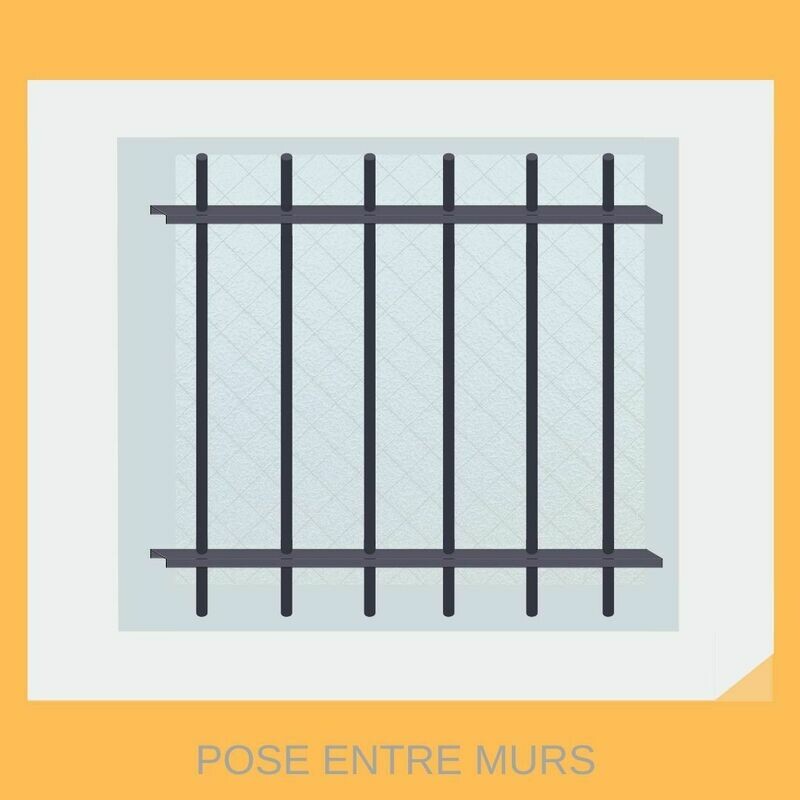 Grille de défense renforcée sur mesure - modèle à fers ronds