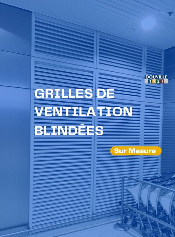 Grille de Ventilation Sécurisées. Ailettes en acier soudées. Pas de 40 mm