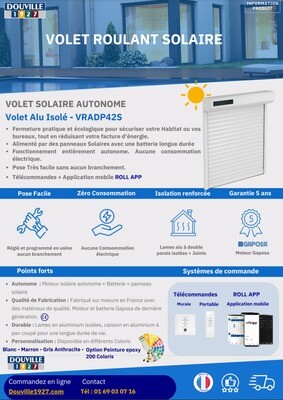 Volet Roulant Solaire Autonome