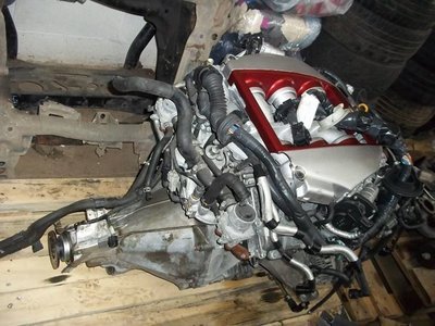 Nissan GTR R35 2011 Full Engine Less Turbos with Bell Housing Harness Ect