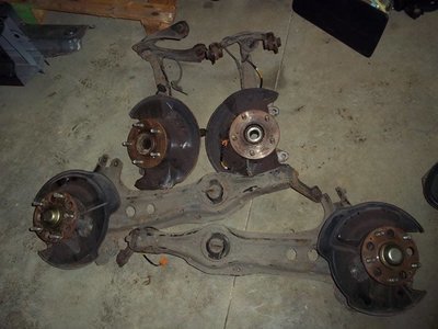 Civic Type R EK9 2000 Front Hubs, Knuckles and rear Trailing Arms 5 Lug Conversion