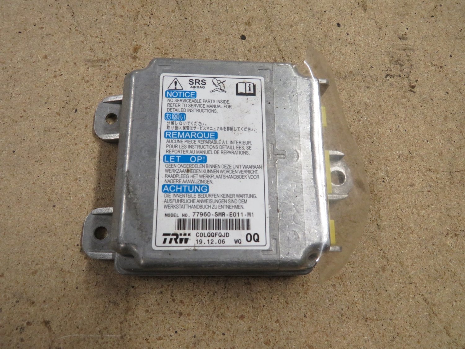 Honda Civic Type R FN2   SRS Air bag ECU