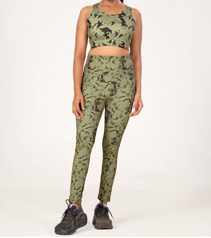 YOGA CO-ORD PRINTED BRA