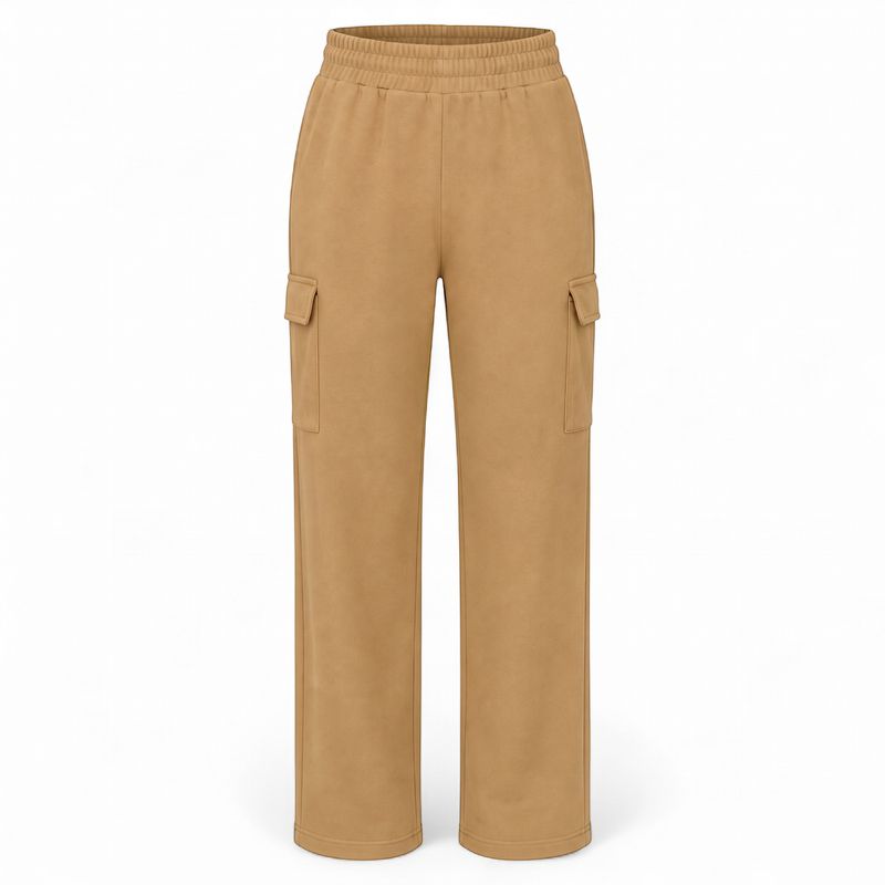 BEIGE WOMEN CARGO PANTS