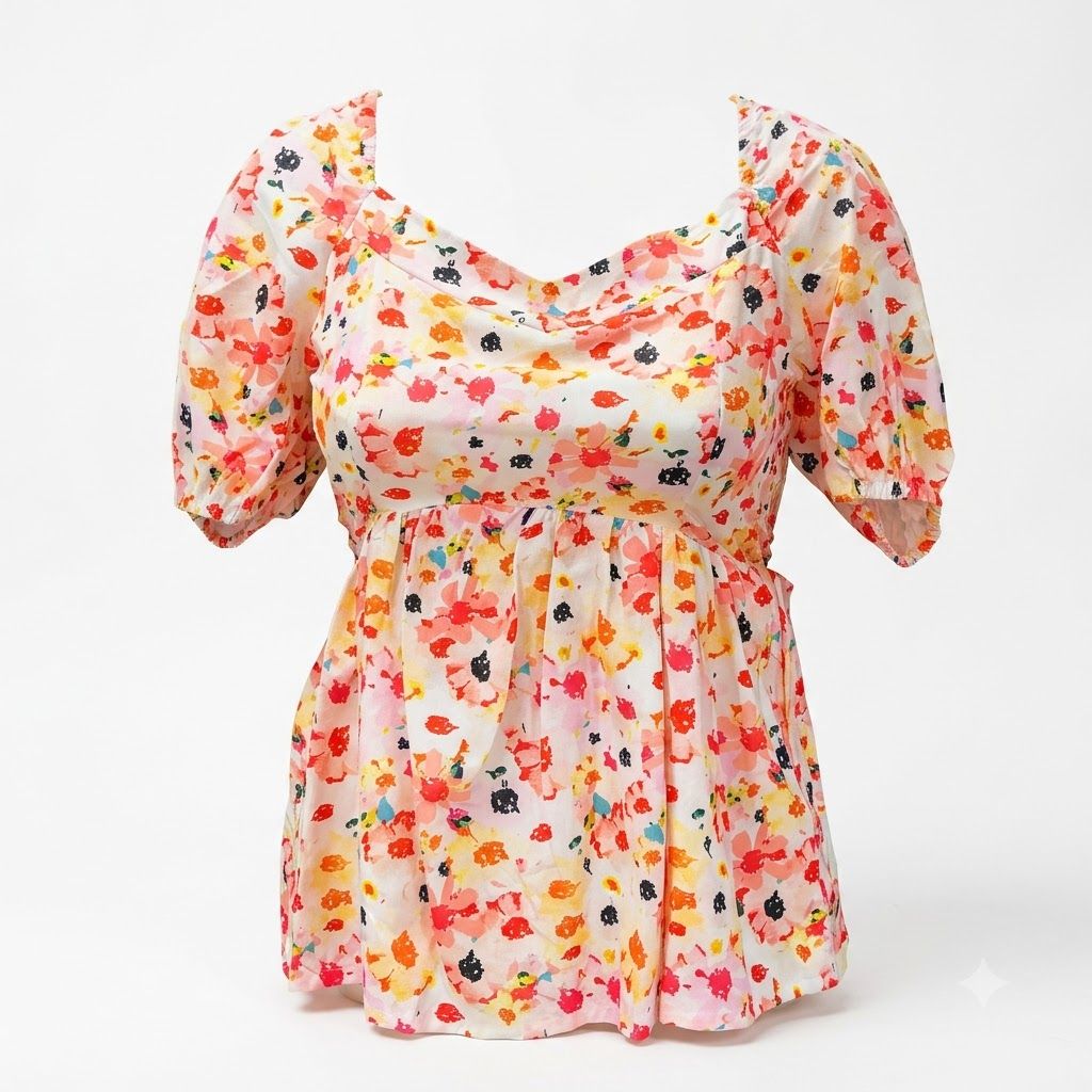 WOMEN WESTERN PUFF SLEEVE TOP