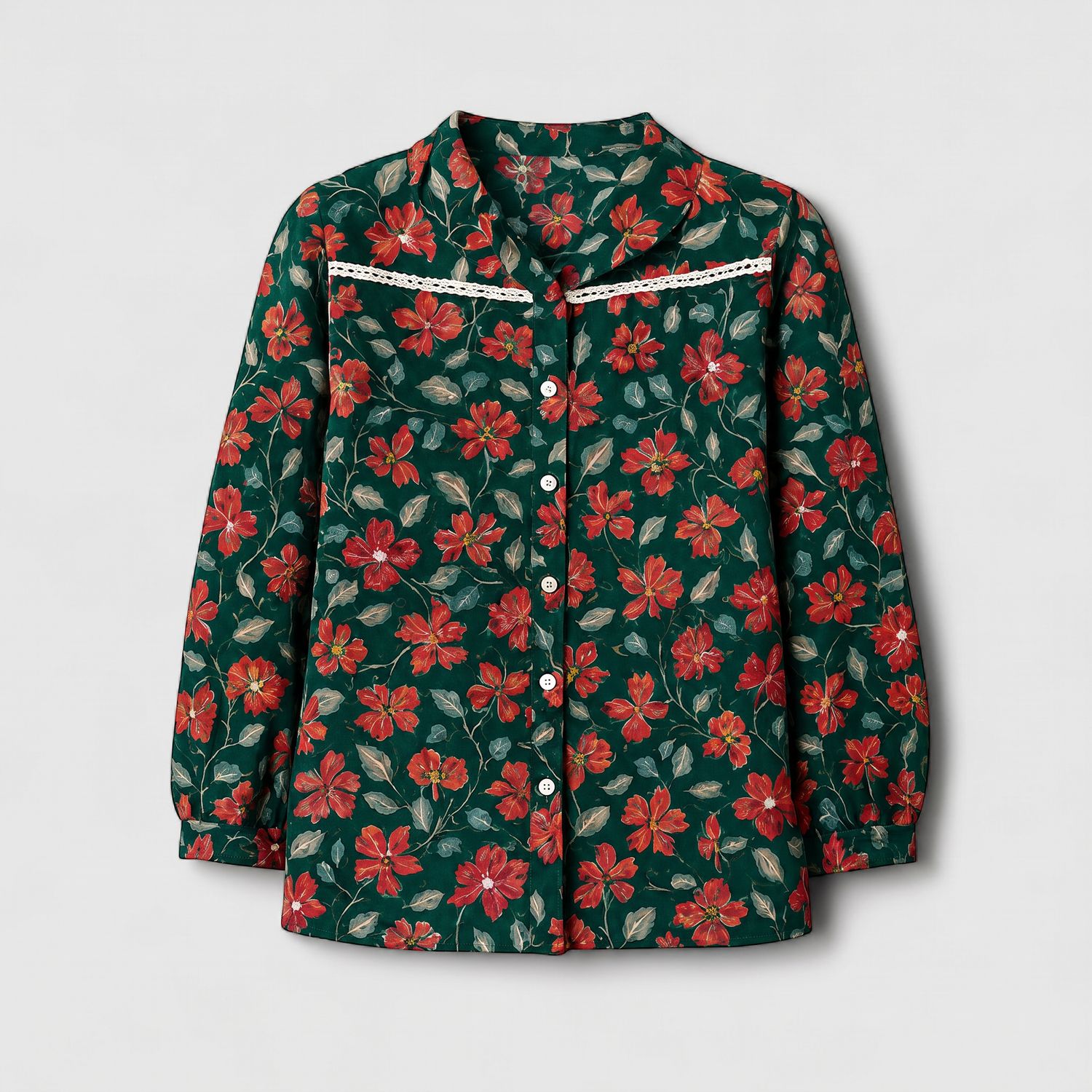 WOMEN FLORAL PRINT TUNIC TOP