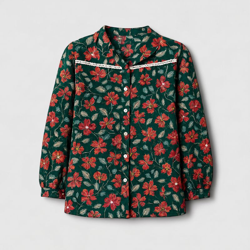 WOMEN FLORAL PRINT TUNIC TOP