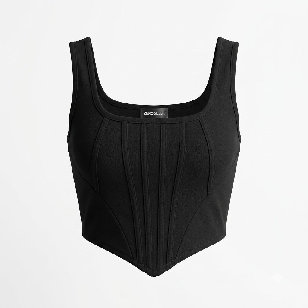 BLACK STYLISH TANK TOP