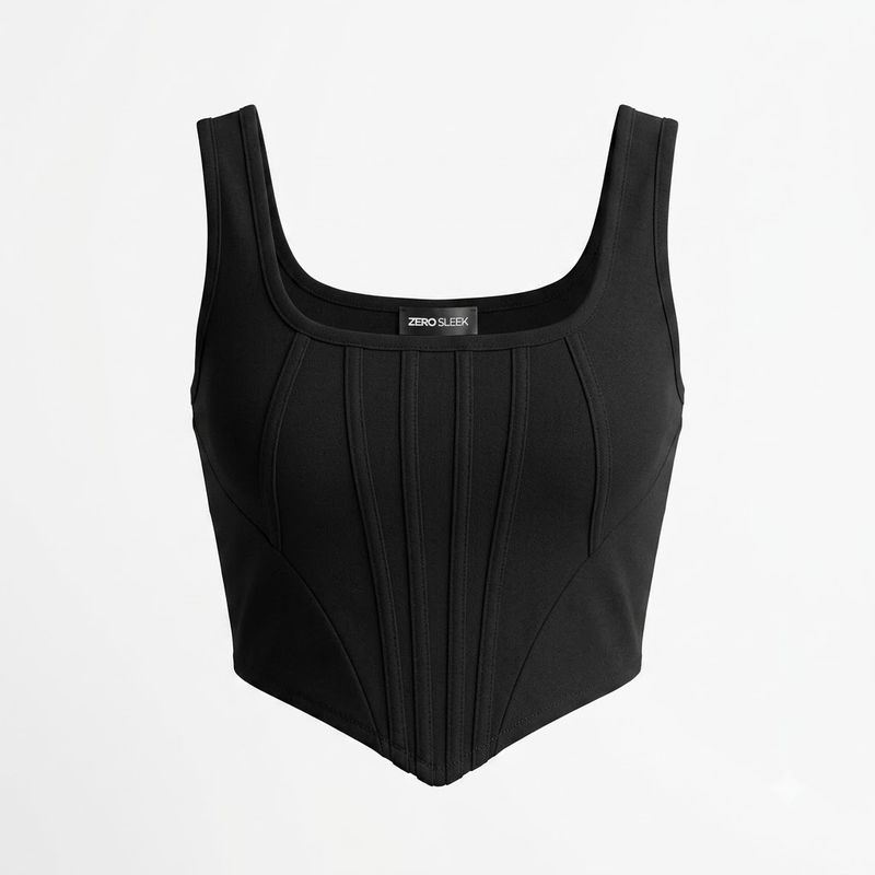 BLACK STYLISH TANK TOP