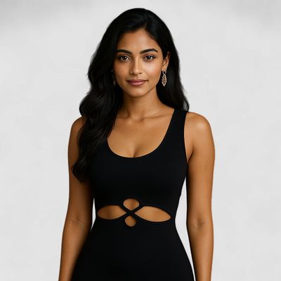 SOLID BODYCON STYLE PARTY DRESS