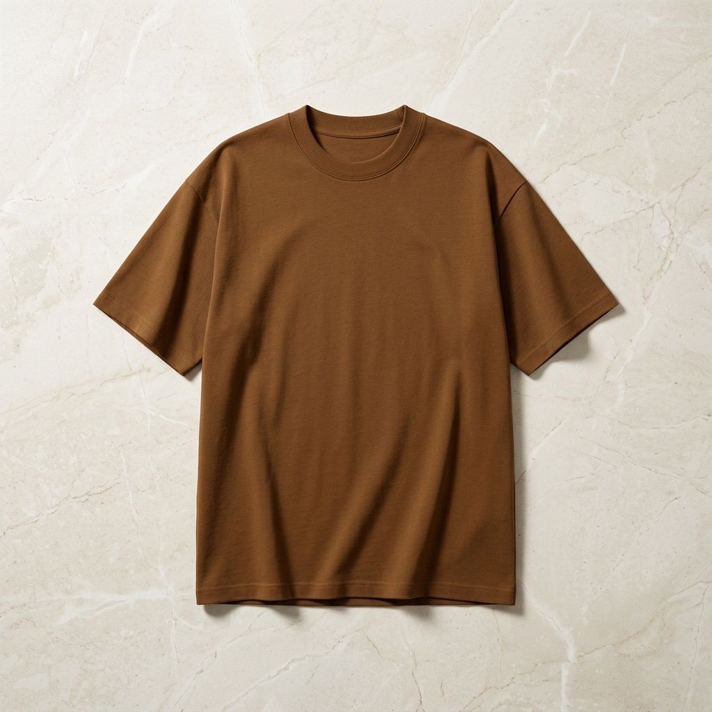 SNUFF BROWN OVERSIZED T-SHIRTS COTTON