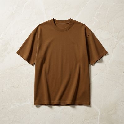 SNUFF BROWN OVERSIZED T-SHIRTS COTTON