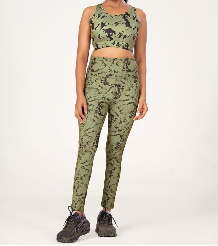 YOGA CO-ORD PRINTED BRA