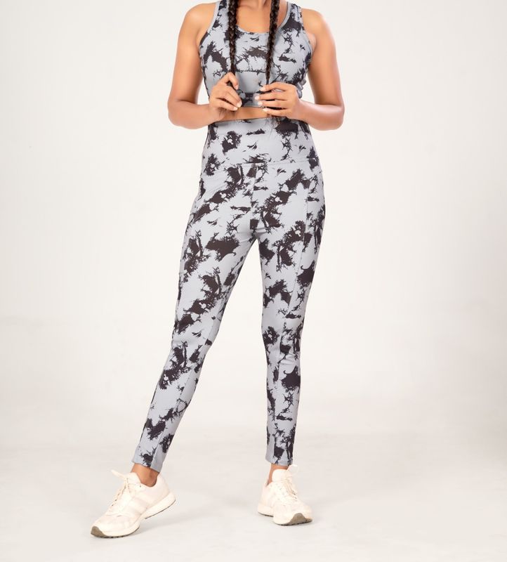 YOGA CO-ORD PRINTED BRA