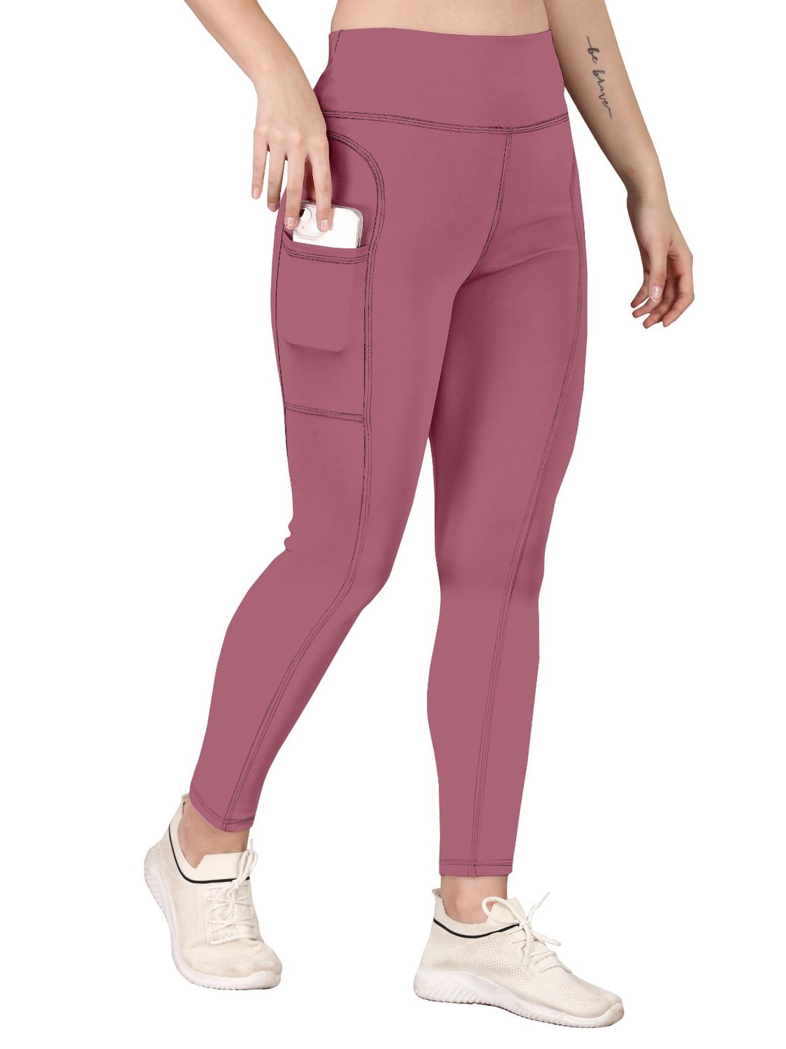WOMEN CROSS FIT GYM TRACK PANT, Colour: PINK, Size: SMALL