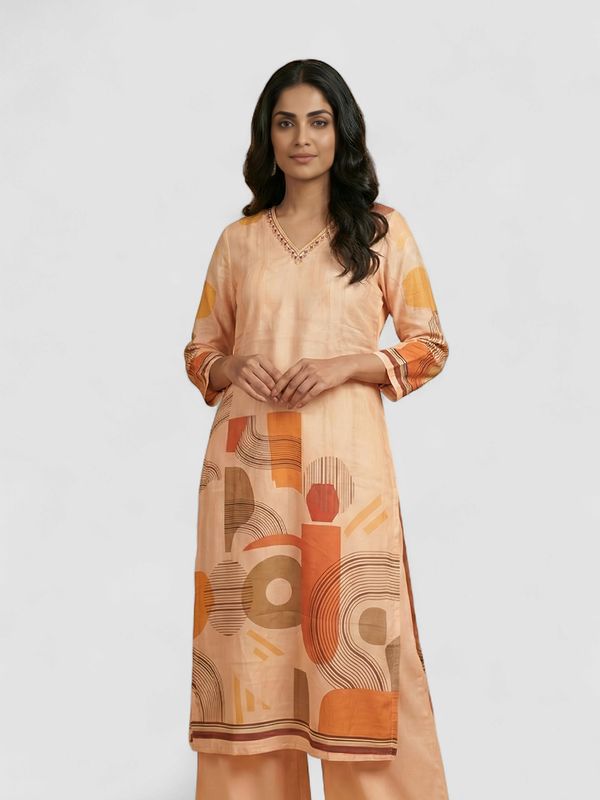SOFT SILK EMBROIDERY KURTI