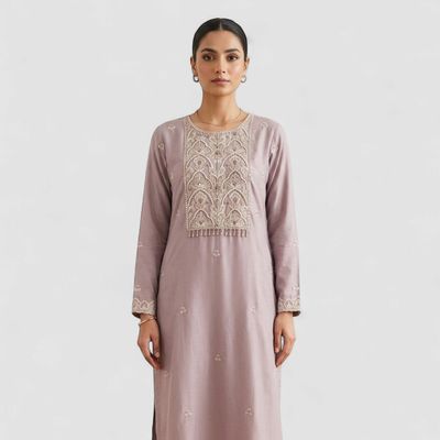 SOFT SILK EMBROIDERY KURTI