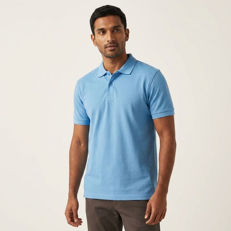 BLUE POLO T-SHIRT M-100