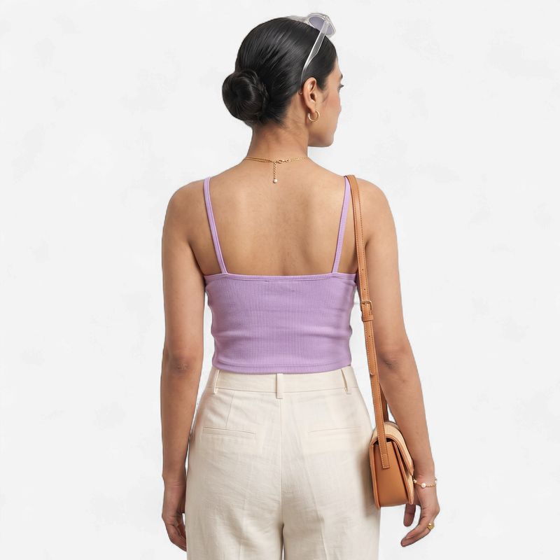 SOLID RIBBED TOP LAVENDER