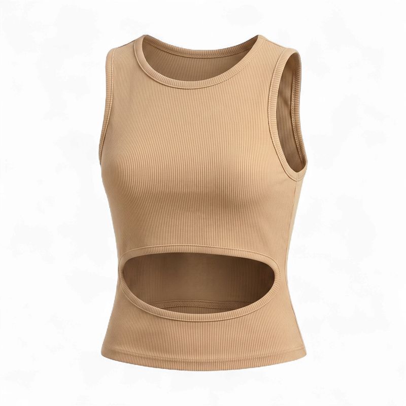 RIBBED CROP TOP CREAM