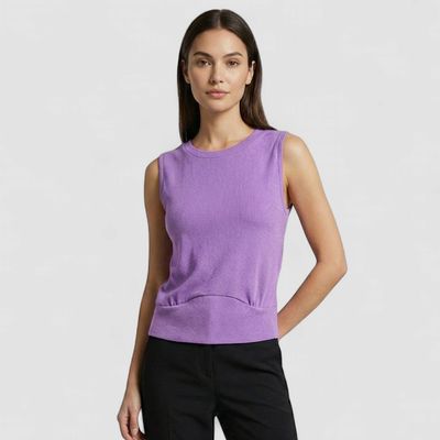 Ribbed Knit Crop Tank Top