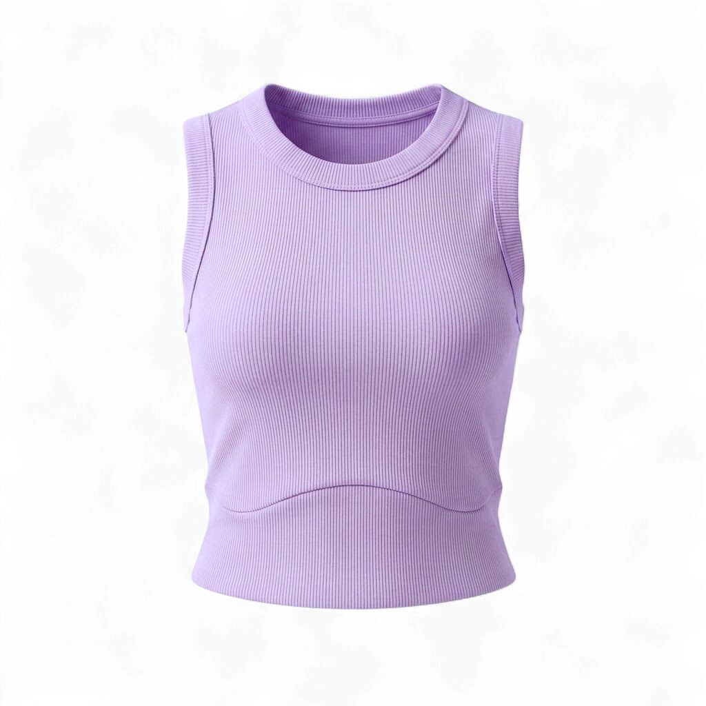 Ribbed Knit Crop Tank Top