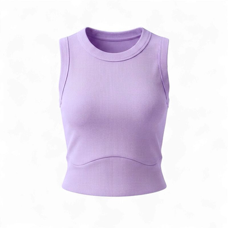 Ribbed Knit Crop Tank Top