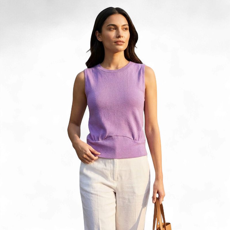 Ribbed Knit Crop Tank Top