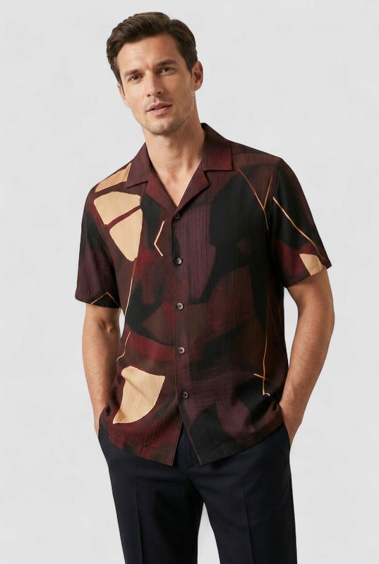 BOTANICAL PRINTED COTTON SHIRTS