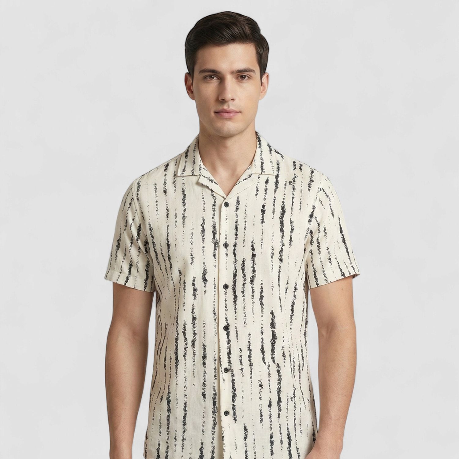 SELF DESIGNED WHITE SHIRT