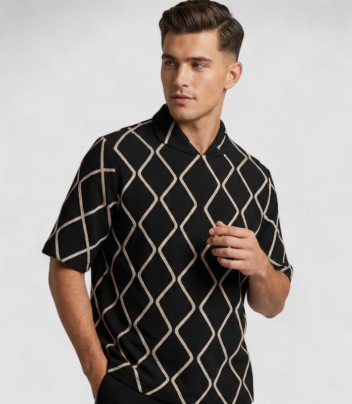 ASCOT BLACK PATTERNED SHIRTS