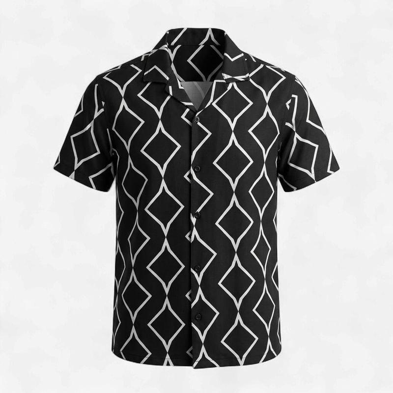 ASCOT BLACK PATTERNED SHIRTS