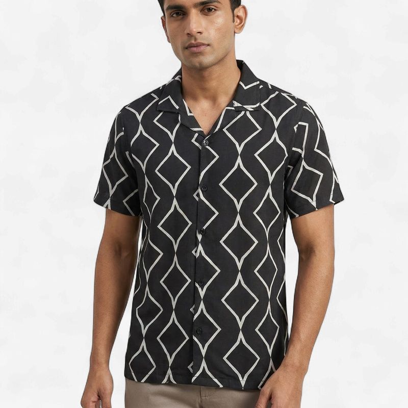 ASCOT BLACK PATTERNED SHIRTS