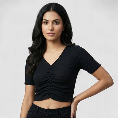 Women Short Sleeves Crop