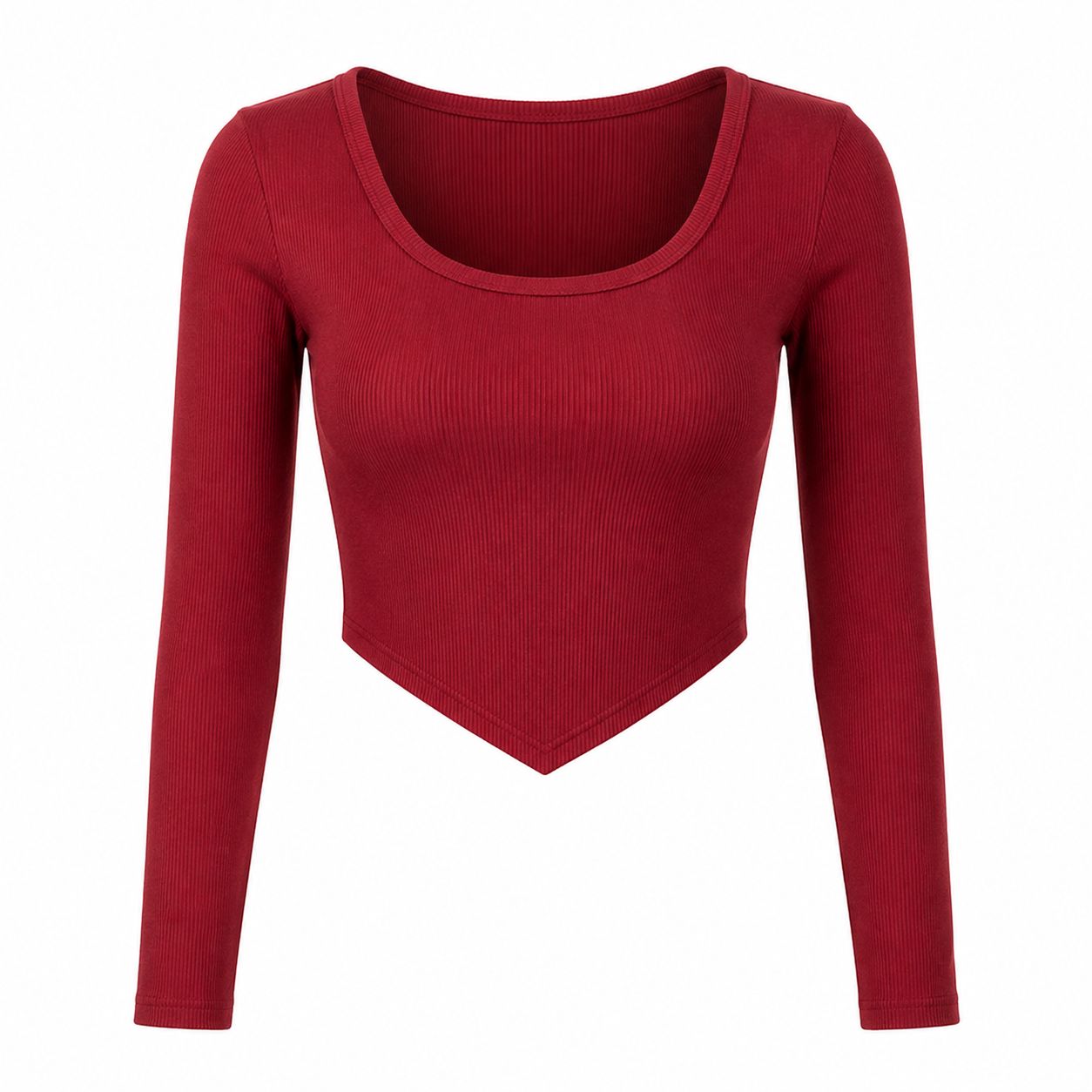 Ribbed Fullsleeve Croset Tops