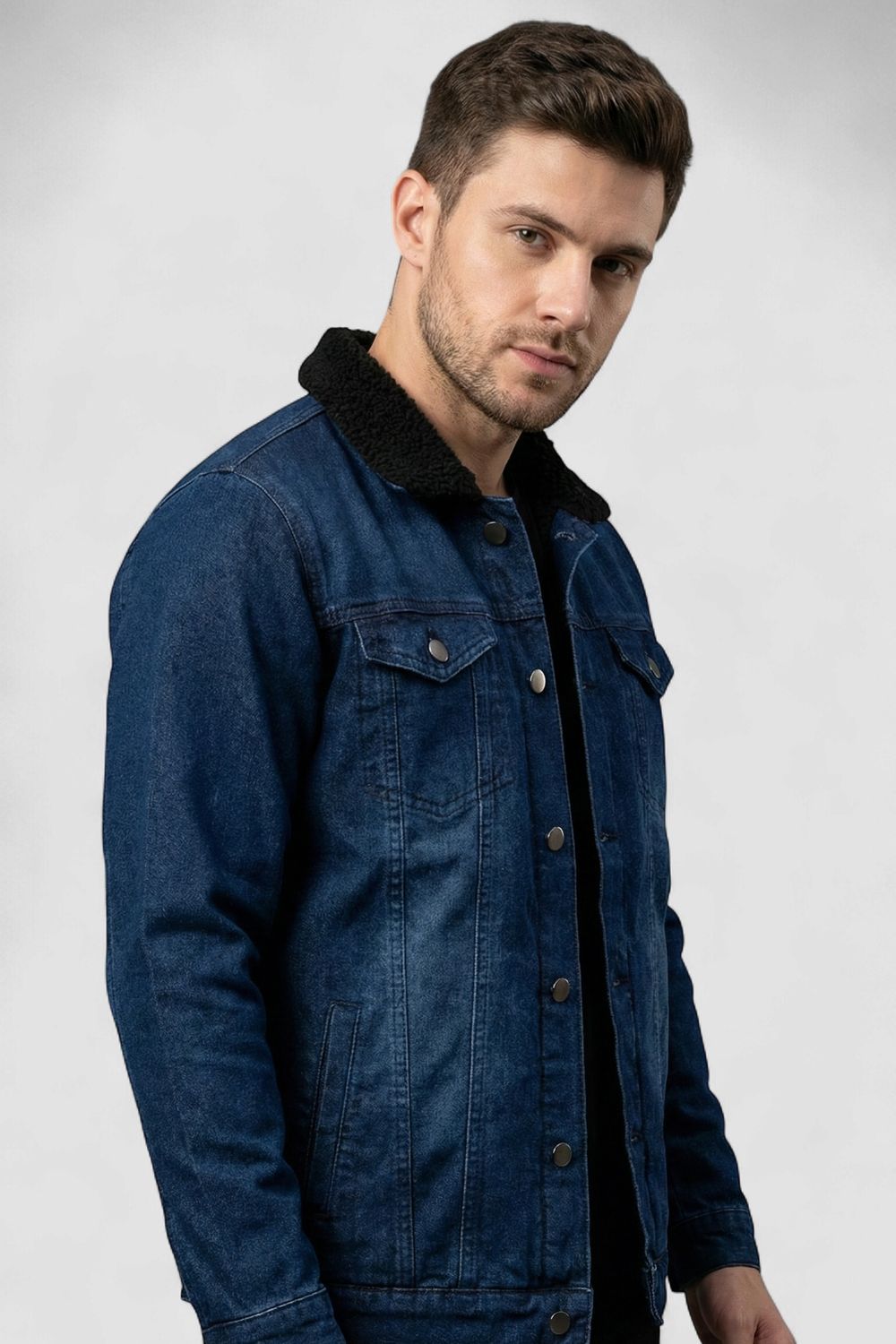 DENIM JACKETS, Colour: NAVYBLUE, Size: MEDIUM