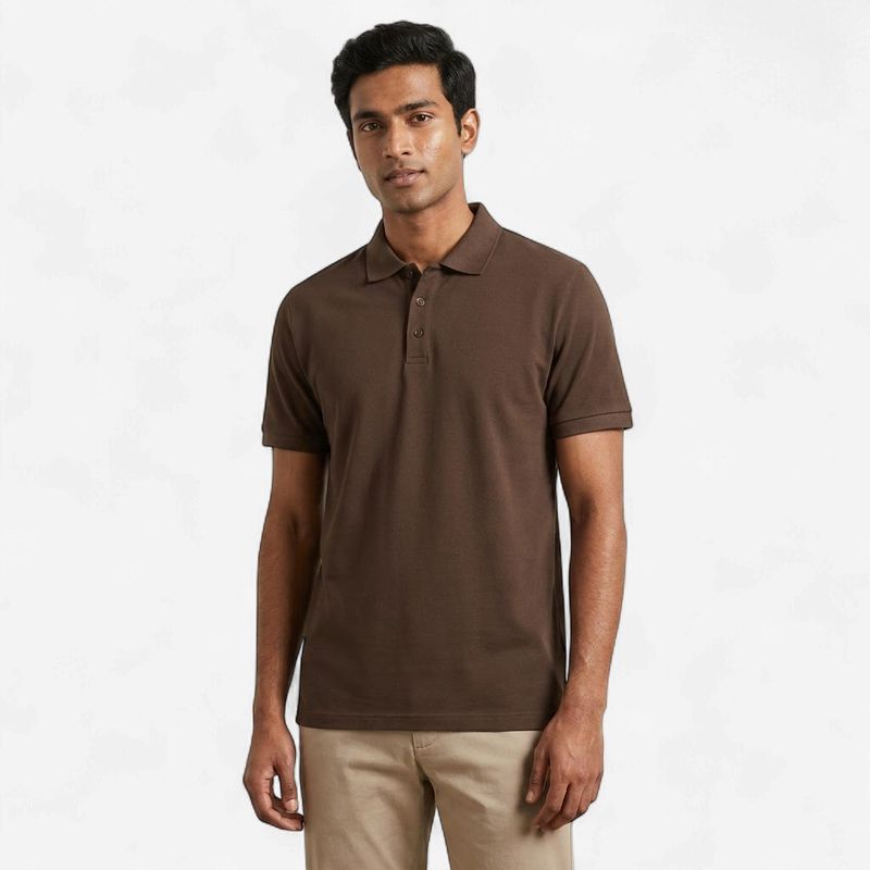 MEN SANS POLO T-SHIRTS | CHOCOLATE BROWN