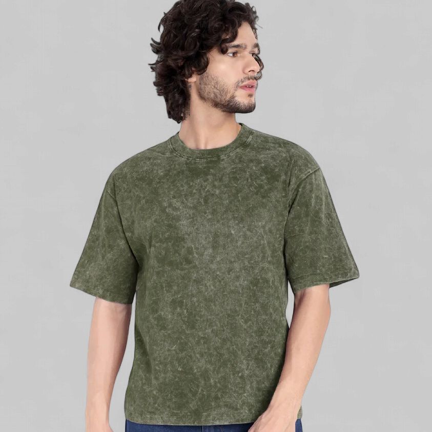 ACID-WASH OVERSIZED OPTIQ TEES