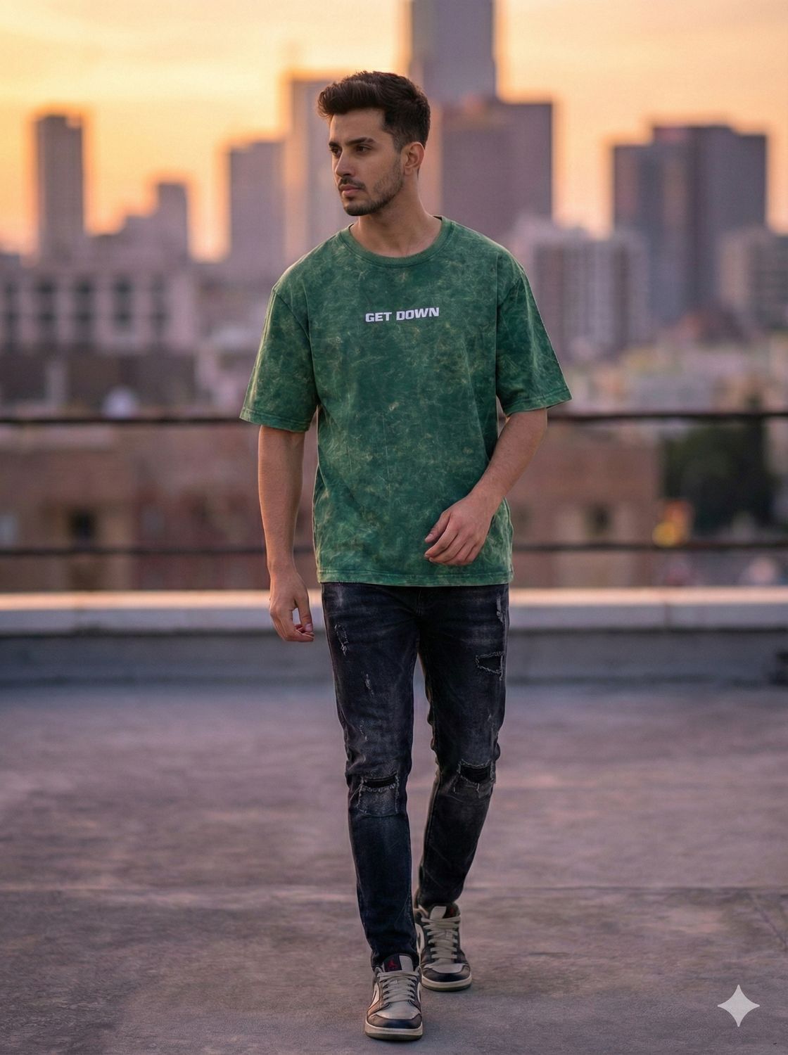 Printed Acid wash Tees