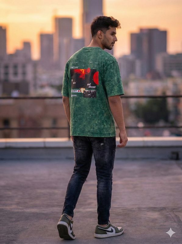 Printed Acid wash Tees